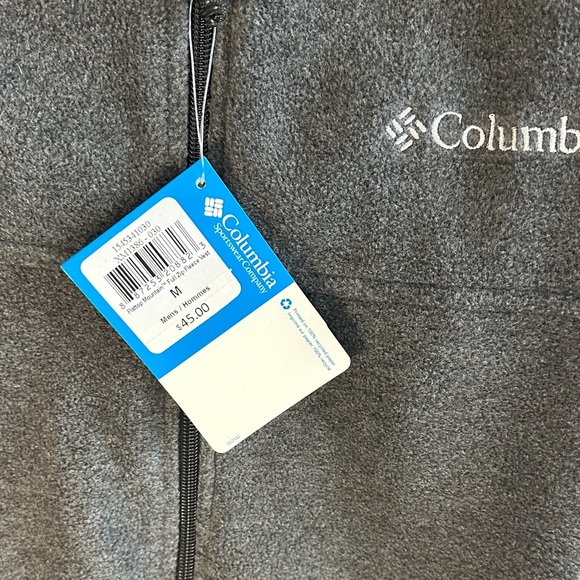 Columbia Charcoal Sleeveless Fleece Jacket - Picture 4 of 7